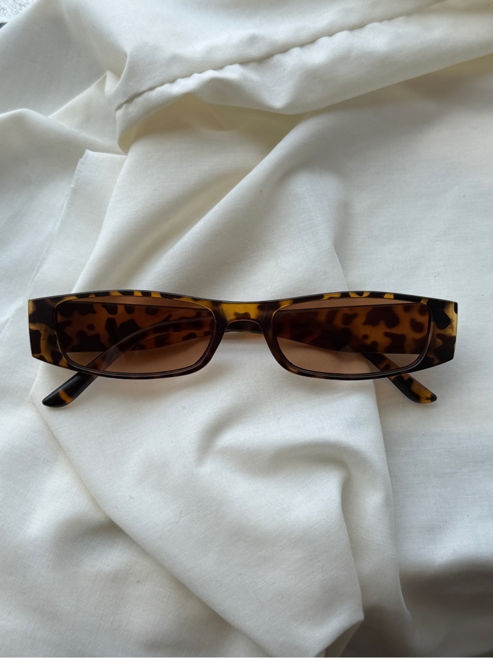 Men's Tortoiseshell Rectangle Sunglasses - Brown Lenses
